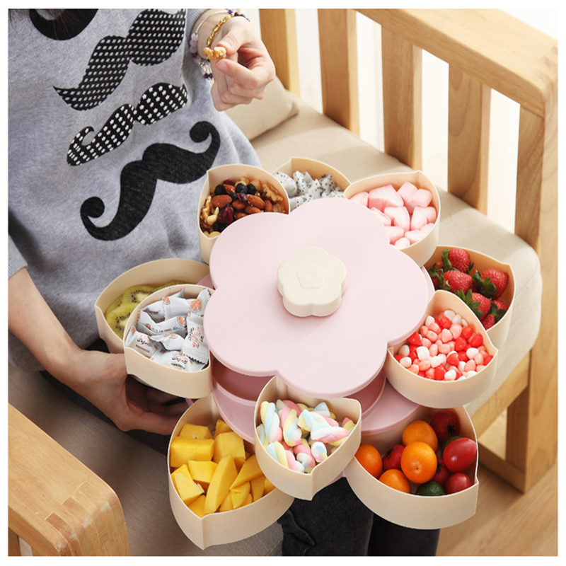 High Quality Plastic Storage Box for Seeds Nuts Candy Dry Fruits Case Plum Type Lunch Container for Kids Protect Fruit Case