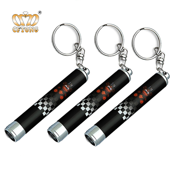 Promotional Gift LR44 Battery Logo Projector Light Mini LED Keychain Flashlight