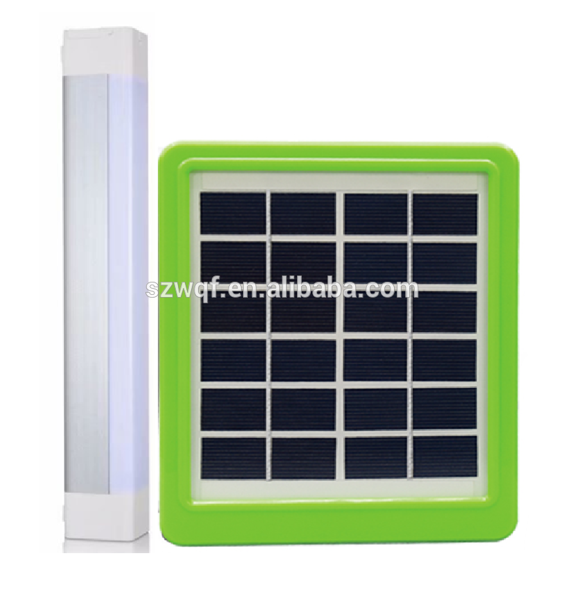 CE RoHS FCC passed unique shape design ABS material long working time solar panel powered portable rechargeable led light tube