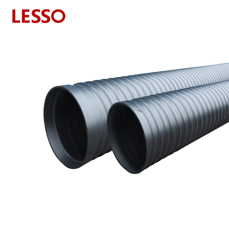 LESSO HDPE Buried Structured Wall Plastic Pipe hdpe drain pipe