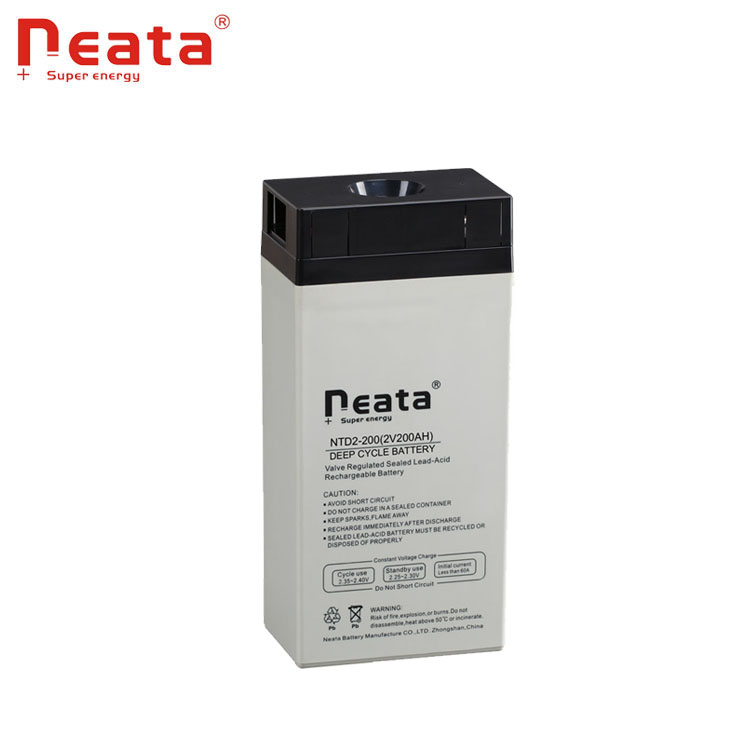 Neata lead acid  2V 200ah Factory supply directly deep cycle Solar battery for telecoms