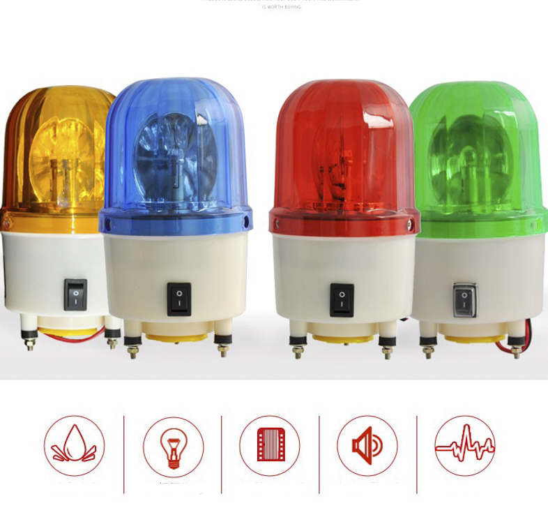 YS-2100 Mini sound and light alarm strobe warning light with switch buzzer