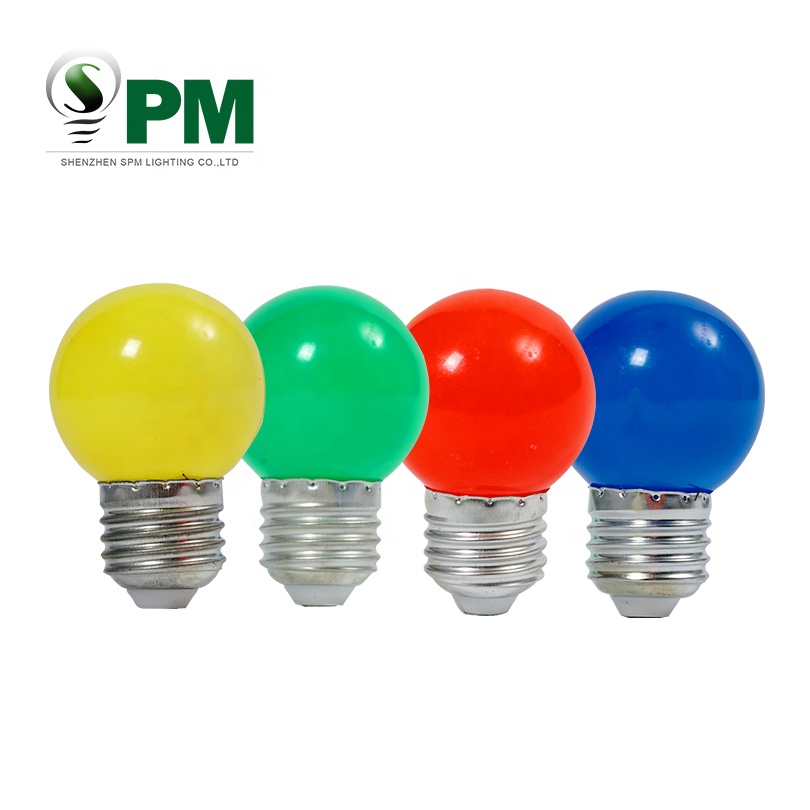 High Brightness holiday lighting colorful 240v plastic led bulb light