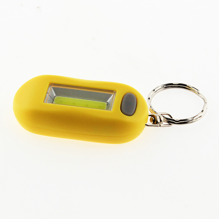 Wholesale Promotion Gift Portable Mini COB Led Keychain Flashlight Powered By Button Battery For Emergency