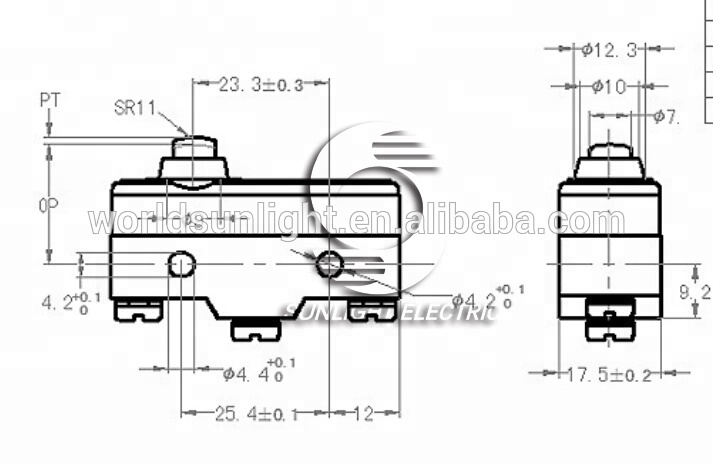 CE approval Z-15GD-B spdt 15A 125 VAC 250VAC short push plunger type momentary microswitch micro switch