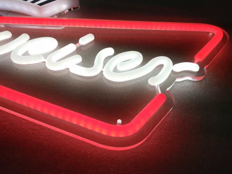 Outdoor custom sign plastic tattoo neon sign custom made budweiser neon beer sign for decoration