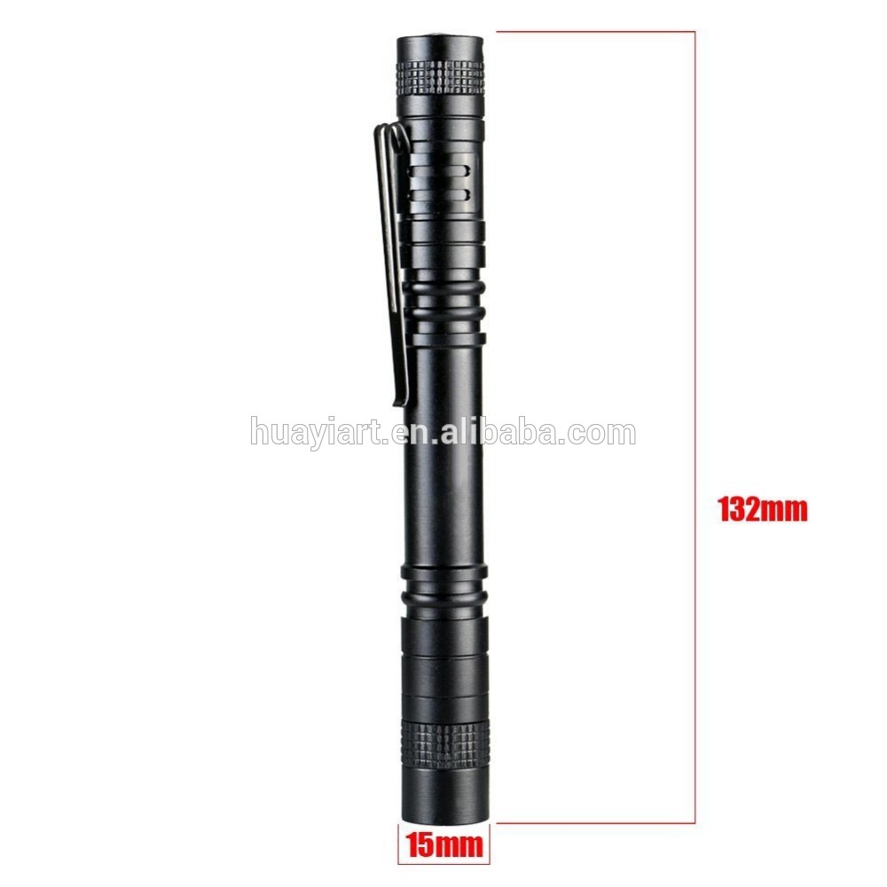 2*AAA XPE-R3 LED 1200LM Lamp Clip Mini Penlight Flashlight Torch