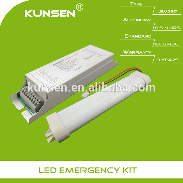 Emergency battery pack for 3W LED lighting