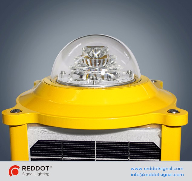 ICAO Red FS810 LED solar obstruction light for obstacle lighting beacon