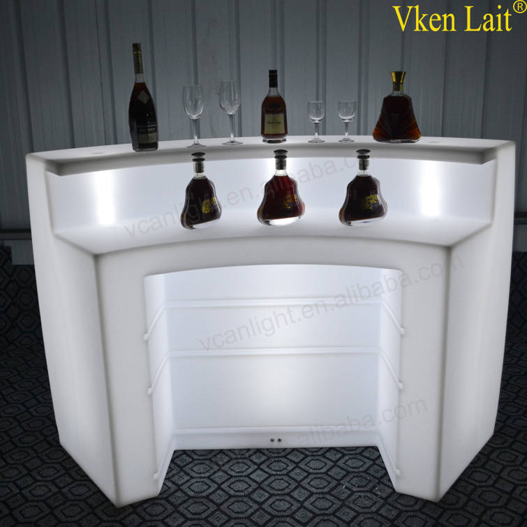 illuminated plastic bar table led light for night clubs