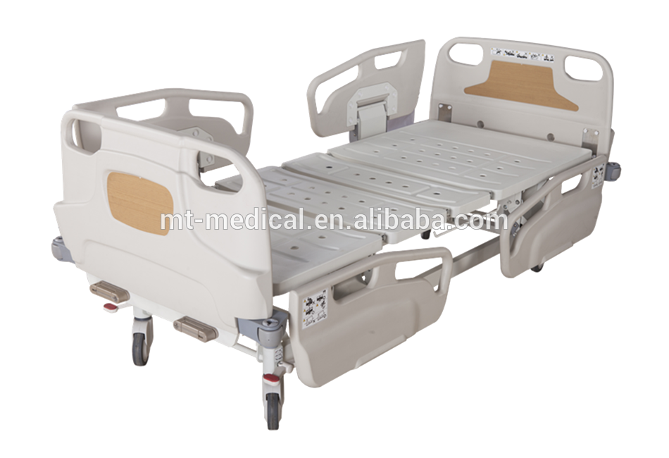 CE&ISO cheap hospital furniture bed manual hydraulic hospital bed medical ICU bed with 2 functions