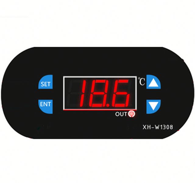 W1308 AC DC 12V Digital Thermostat Temperature Alarm Controller Sensor Meter Blue LED