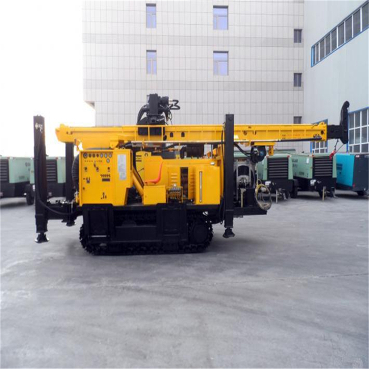Diesel high power engine Rotary Crawler Core Drilling Rig DTH hammer pneumatic track drill rig