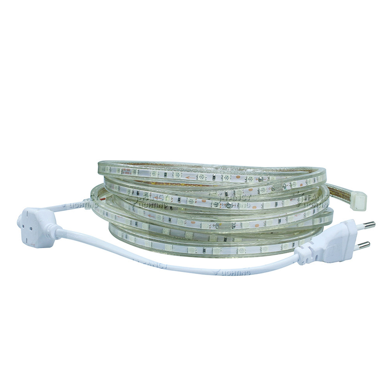 5050 SMD Flexible Tape Rope Party Garden 1/2/3/4/5/6/7/8/9/10/11/12/13/14/15/20M Waterproof 220V RGB LED Strip Light