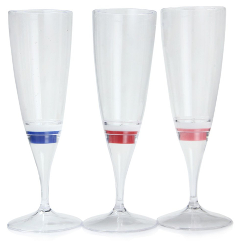 Hot Sale Fashion Creative 150ml LED Glowing cup Champagne Inductive Color Cup Goblet For Party Wedding