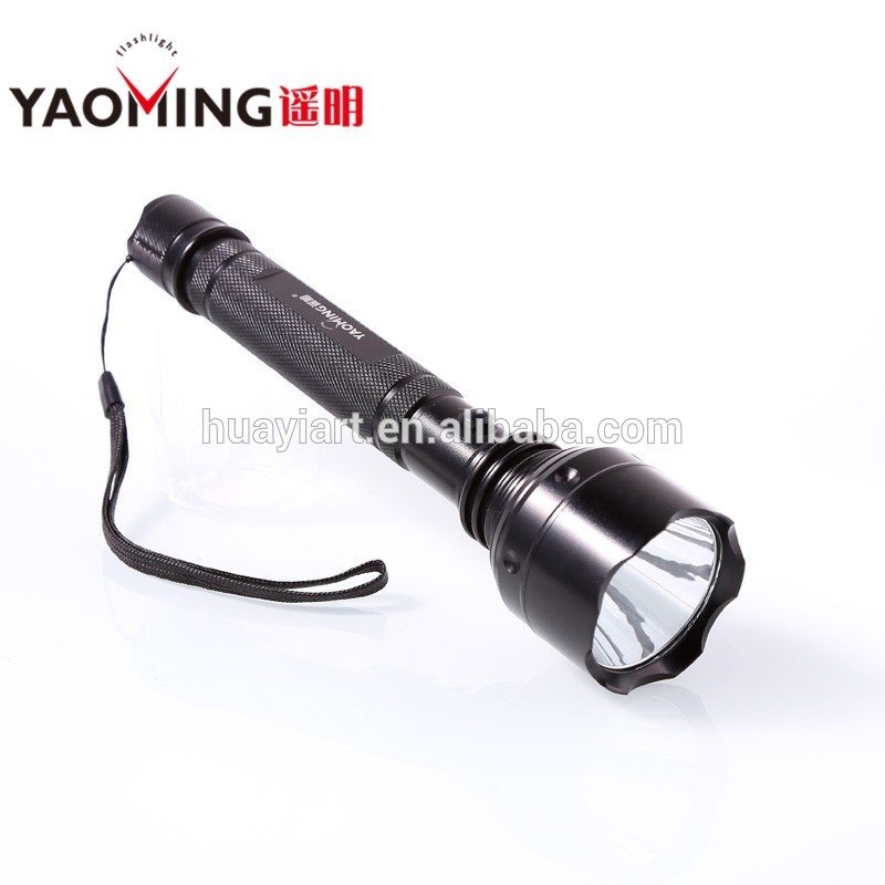 High power XML T6 aluminum 18650 li-ion battery long range rechargeable led flashlight