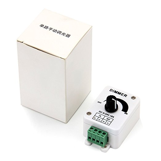 Hot sale DC9-24V 16A PWM Rotary Knob Dimmer Controller for Single Color LED Strip, LED Lights