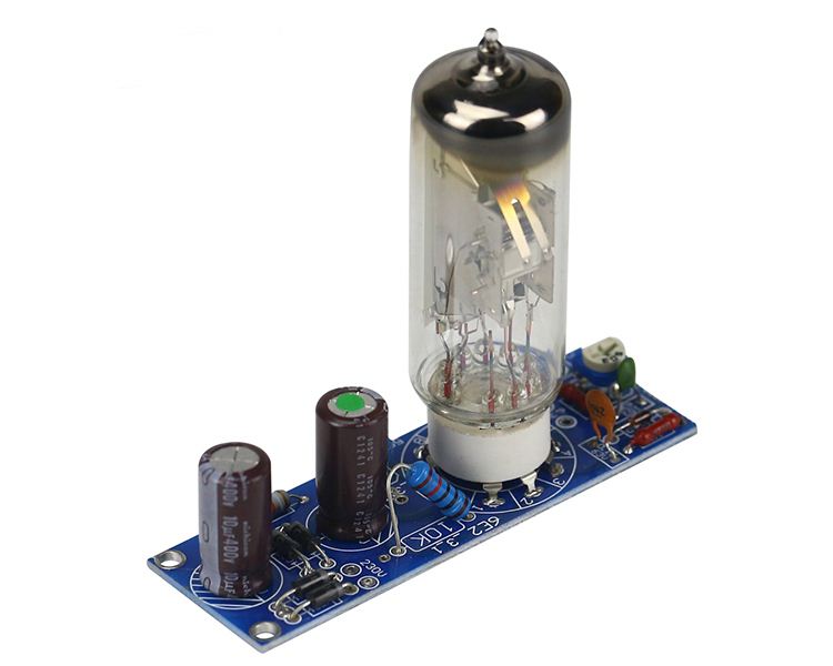 6E2 TUbe Amplifier Audi Board Tuning Indicator level Line Double Panel Electron Valve Bile Preamp Vacuum Tone Signal AC230V