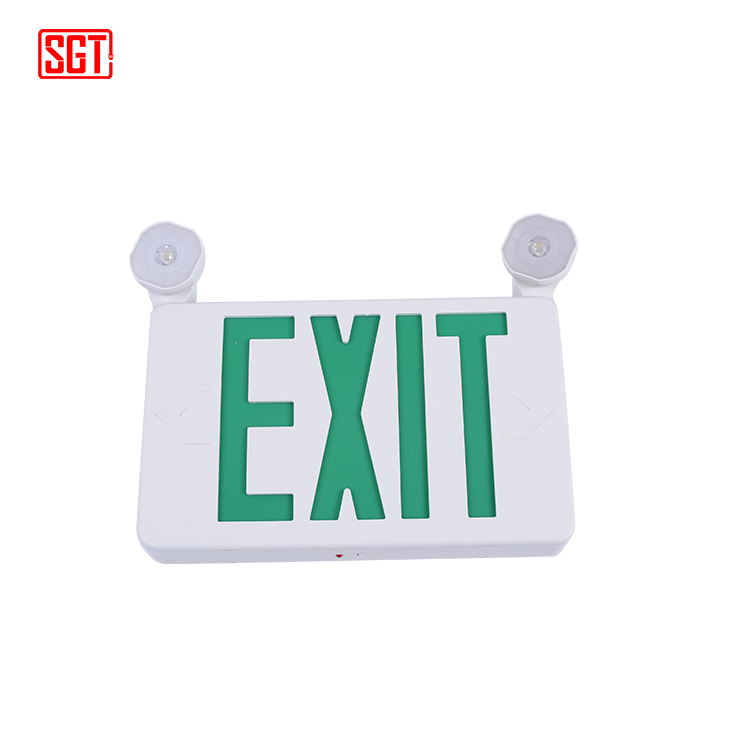 New style best quality led rechargeable emergency twin head exit safety signs light