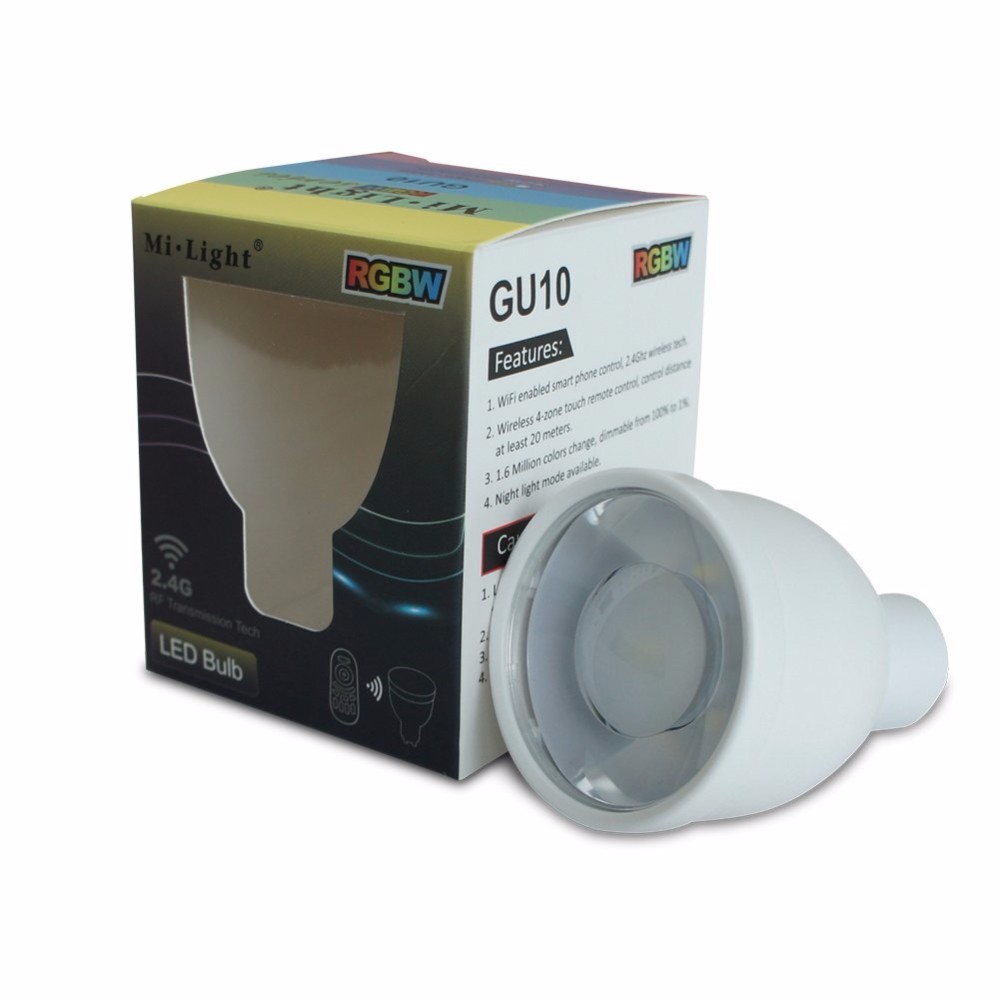 Mi. Light AC86-265 V intelligent led light bulb,aluminium rgbw COB wifi 4w gu10 spot wifi led lights