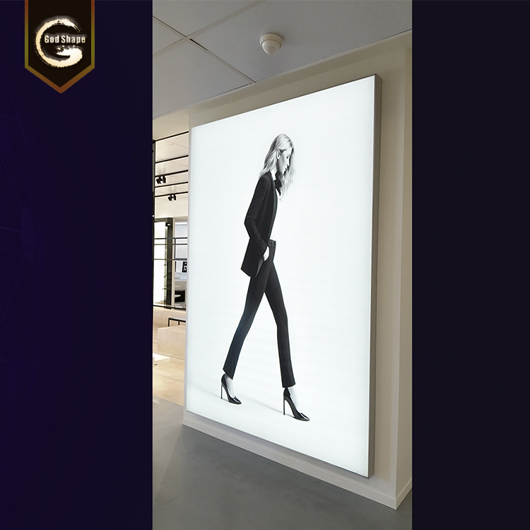 Trade show display backlit led light box advertising textile light box, high bright frameless slim LED sign