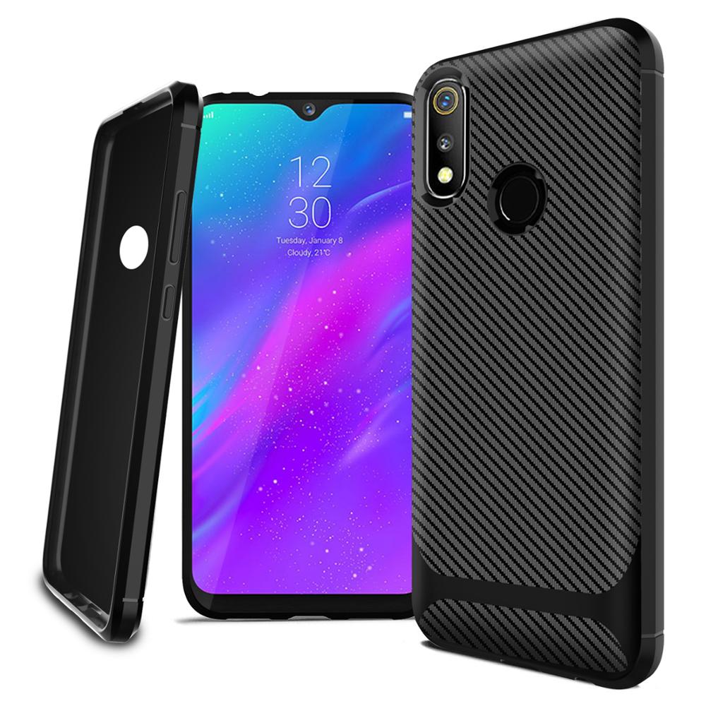 Carbon Fiber Silicon Back Cover For Redmi 3 Phone Case