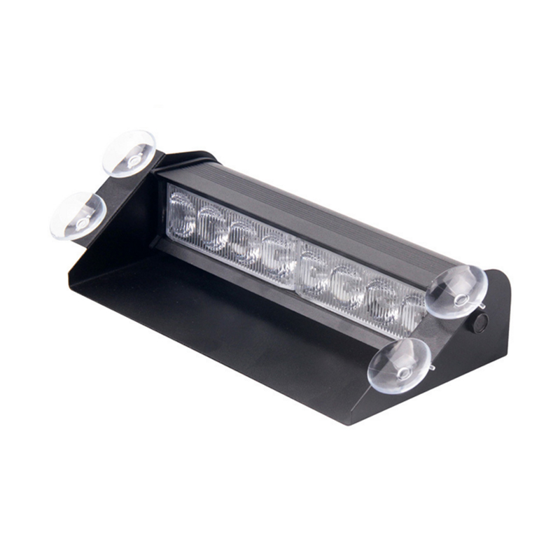 12V 8LED red blue amber white green LED emergency warning strobe light for car truck vehicle