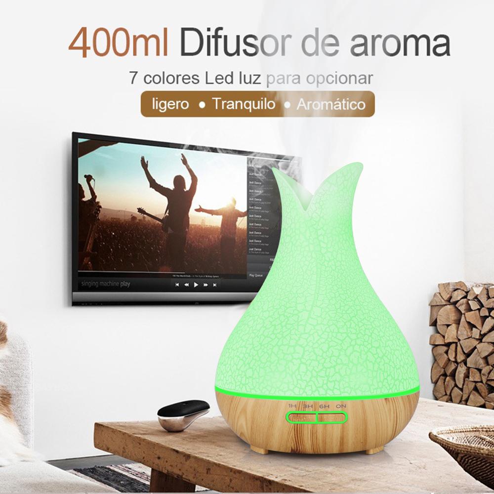 New Style Portable Essential Oil 400ml Diffuser, Home Ultrasonic Mist Humidifier Diffuser  with Auto Shut Off Waterless