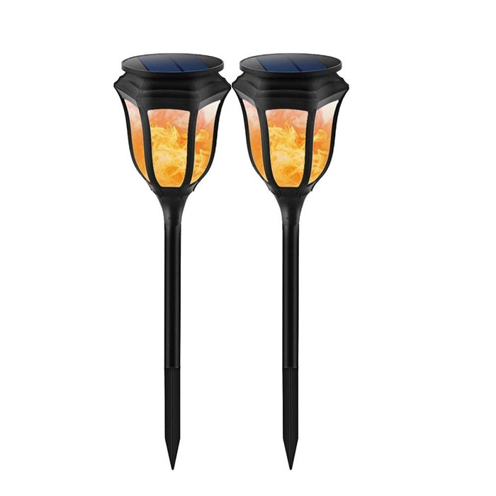 Goldmore 96 LED Waterproof Solar Flickering Flames garden light For Front door,Deck,Step,Wall,Yard