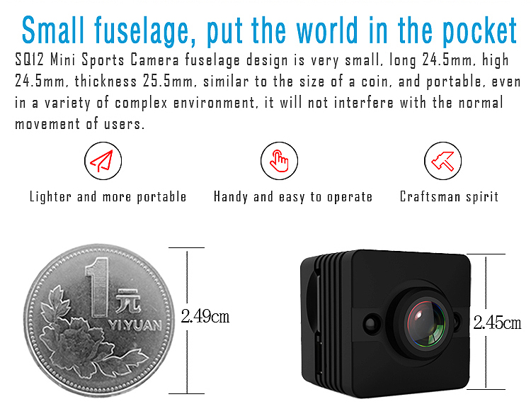 Motion Sensor Night Vision Waterproof Mini Camera SQ12 Recorder Hidden Camera Micro Cam Full HD 1080P