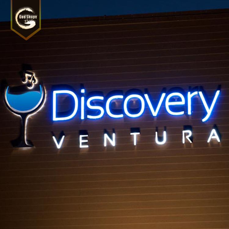 Outdoor backlit led letters Stainless Steel Signs Led Illuminated Channel Letters