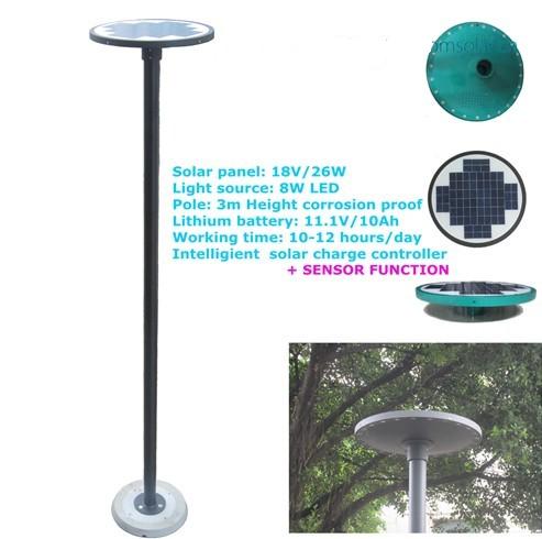 All in one outdoor solar street light with human sensor, 24pcs high power LED, lithium battery