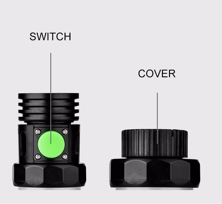 2019 New Product USB Rechargeable Lamp  used underwater Diving 30 meters