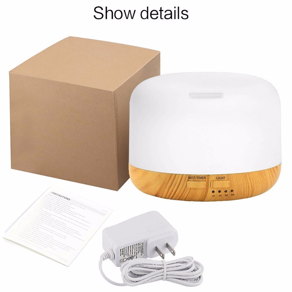 Home 500ML Air Conditioning Appliances Lamp Ultrasonic Aromatherapy Water Humidifiers for Essential Oil Diffuser