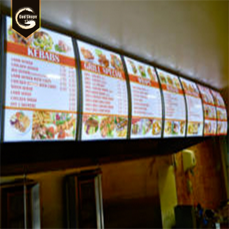 GS menu light box for restaurant Highlight KFC hamburger Order price list light box fast food LED menu board