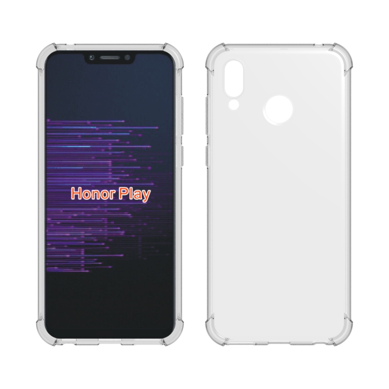 Transparent Shockproof soft Tpu cover case For Huawei honor play
