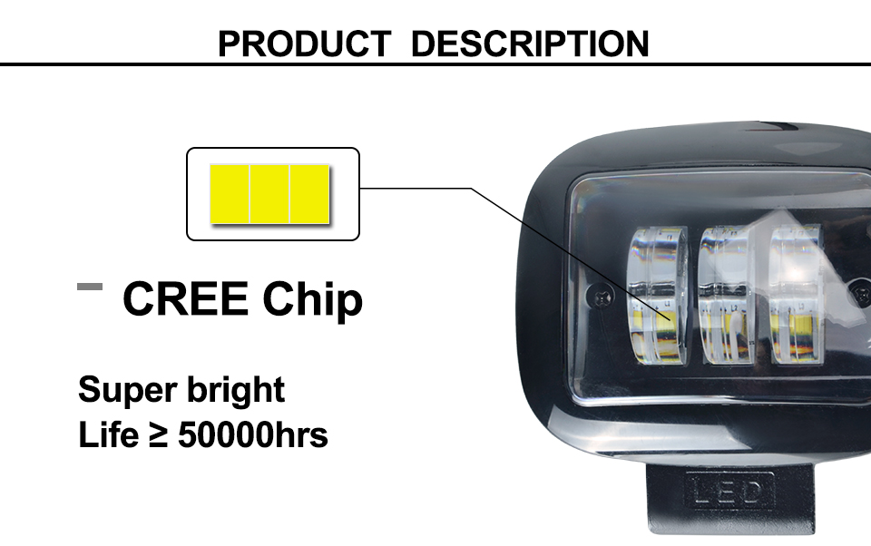 4 Inch 30W IP67 Off Road LED Light Bars Fog Spot Work Light SUV Lamp for ATV