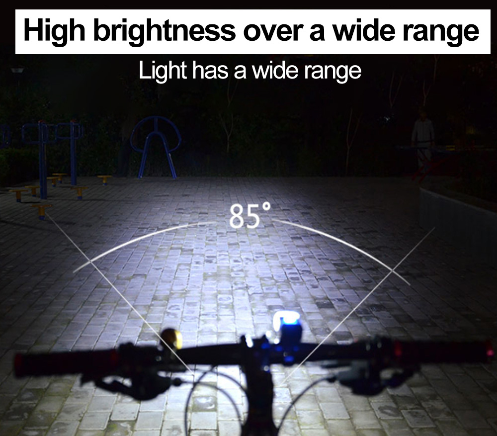 Aluminum Alloy waterproof USB Rechargeable front bike light led