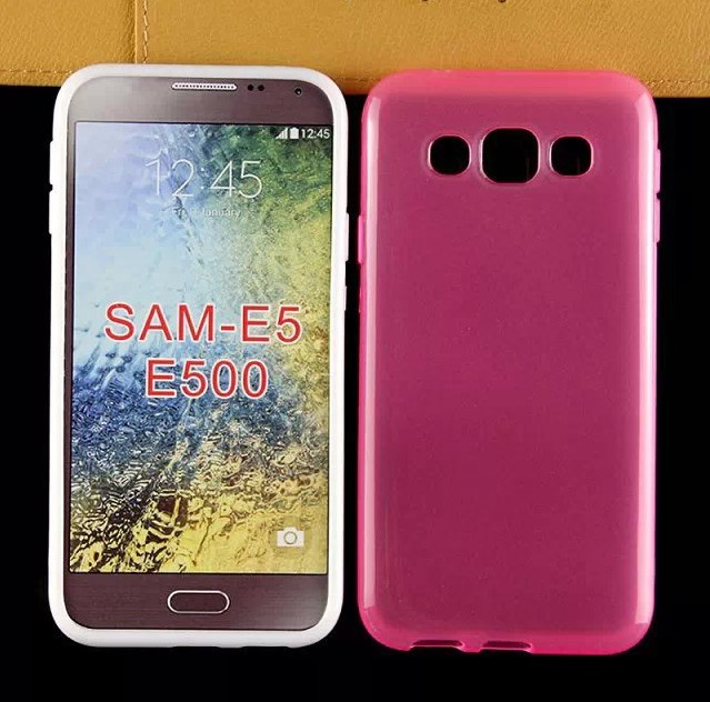 Mix Color In stock Jelly TPU cover For Samsung Galaxy E5 case