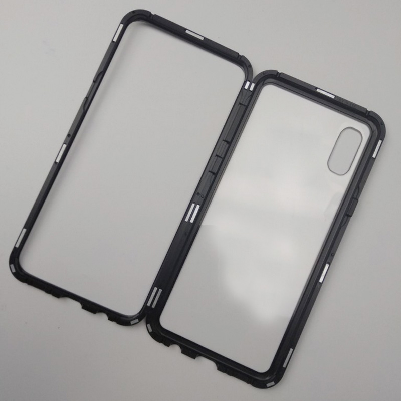 New Glass Metal Magnetic full cover Case For Iphone X Xs