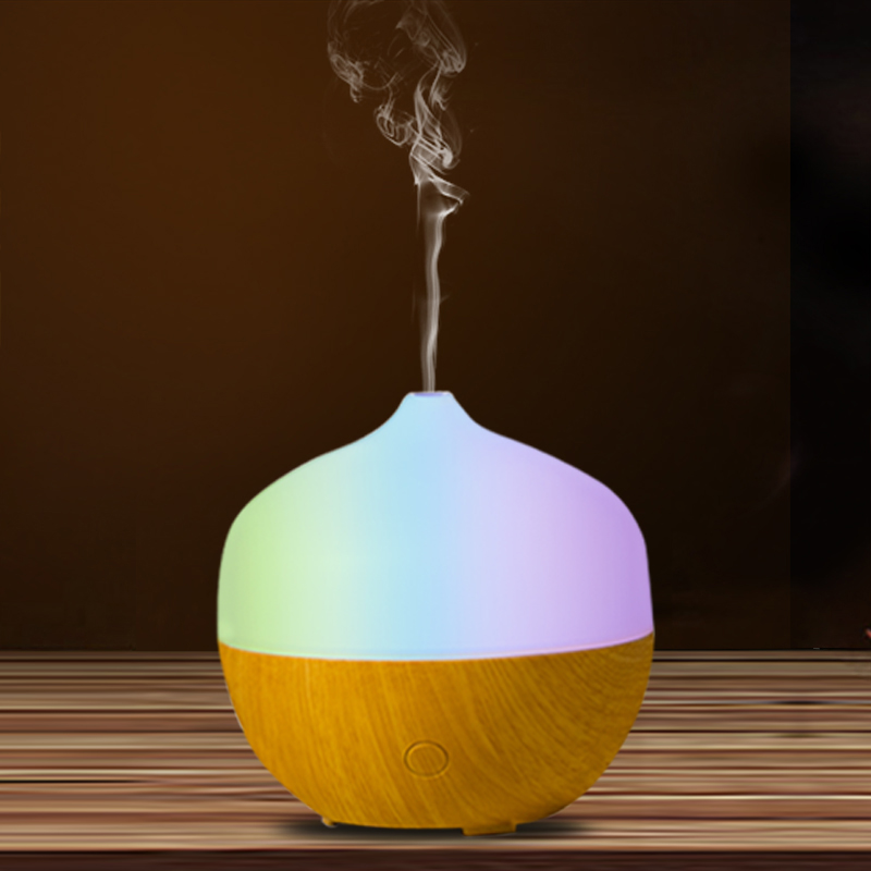 Hidly Factory Essential Oil Wood Grain industrial Diffuser LED with 4H Continuous Mist