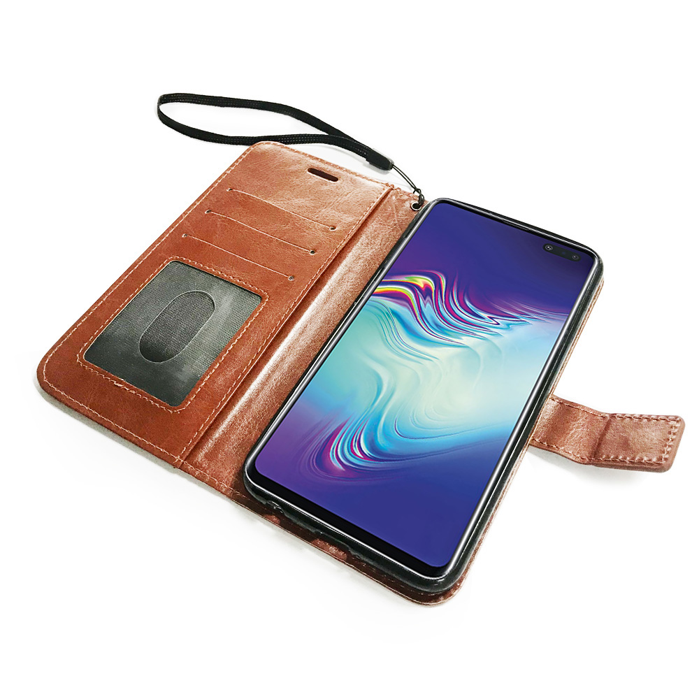 High Quality PU Leather Magnetic Flip Case for Samsung galaxy S10 5G with stands Wallet Book Cell phone Case