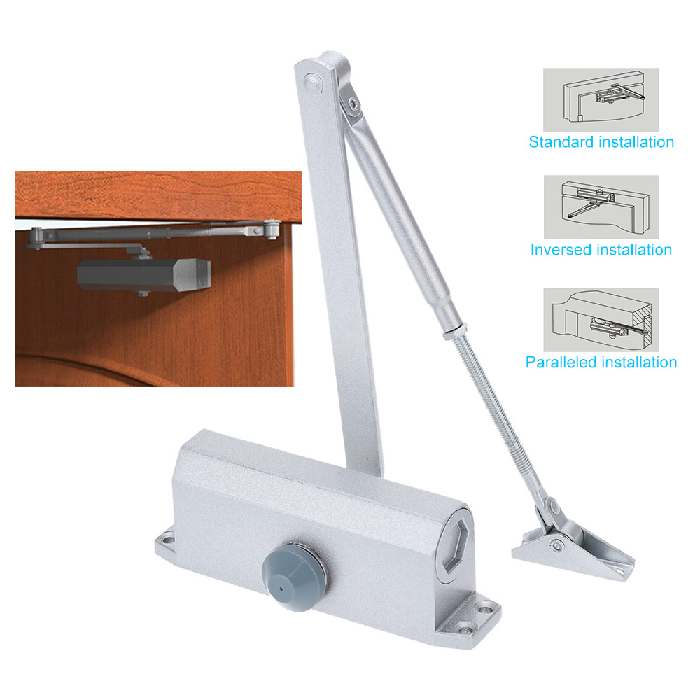 Access Control Automatic 45-65KG Door Closer Hydraulic Arm Mini Door Closer Mechanical Speed Control Home Office