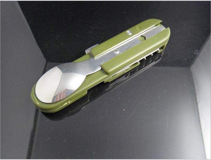 Multi-function folding knife for camping tableware