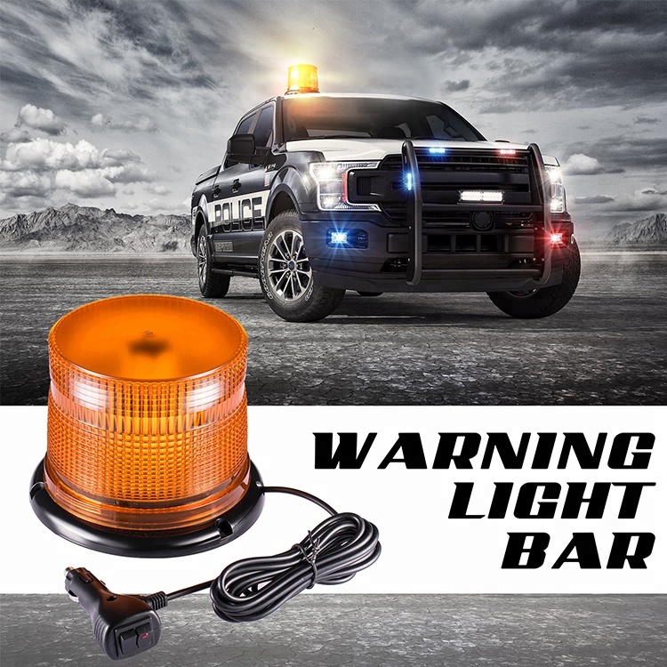 12v waterproof warning emergency light forklift safety light amber led magnetic beacon light