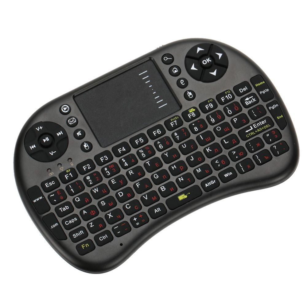 2.4Ghz Wireless Mini USB Wireless Russian Letter Gaming Keyboard Touchpad for Loptop Desktop Android Windows TV Box other Phones