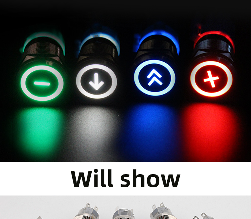 16mm 19mm 22mm Customization Metal Push Button Switch 12V 220V 110V LED Light momentary latching OEM Car Auto Motorcycle switch