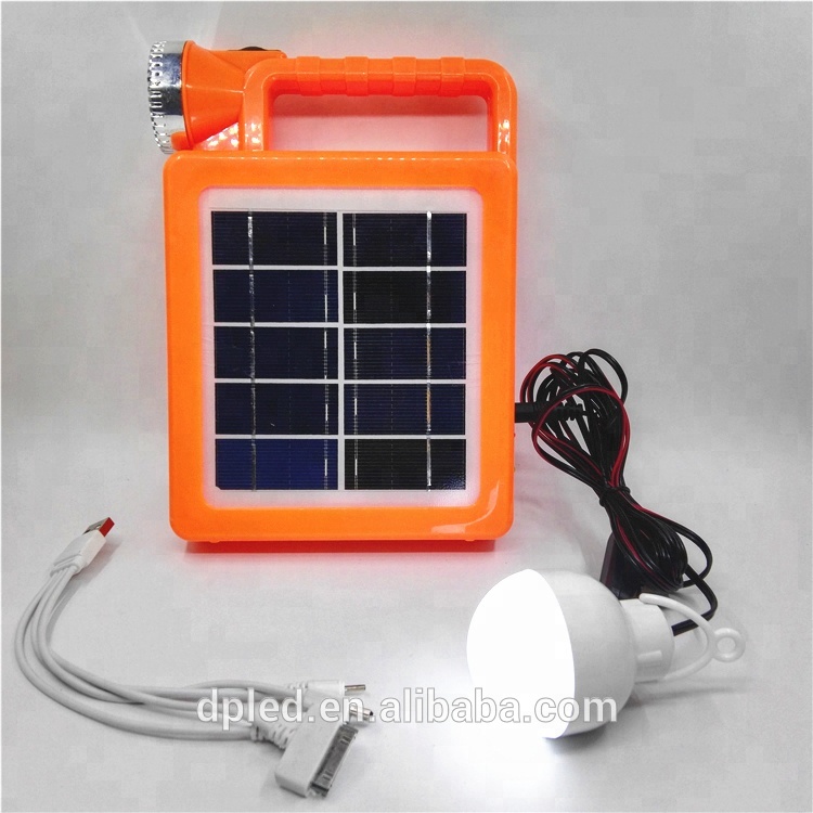 Solar panel system portable with flip reading lamp