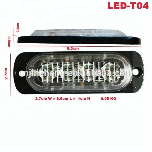 6W High intensity LED ambulance police truck grille strobe led warning lighthead