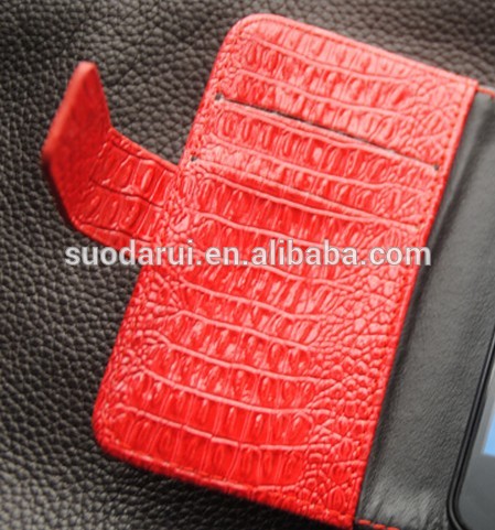 For Apple iPhone 6 Crocodile Skin Leather Wallet Case Cover